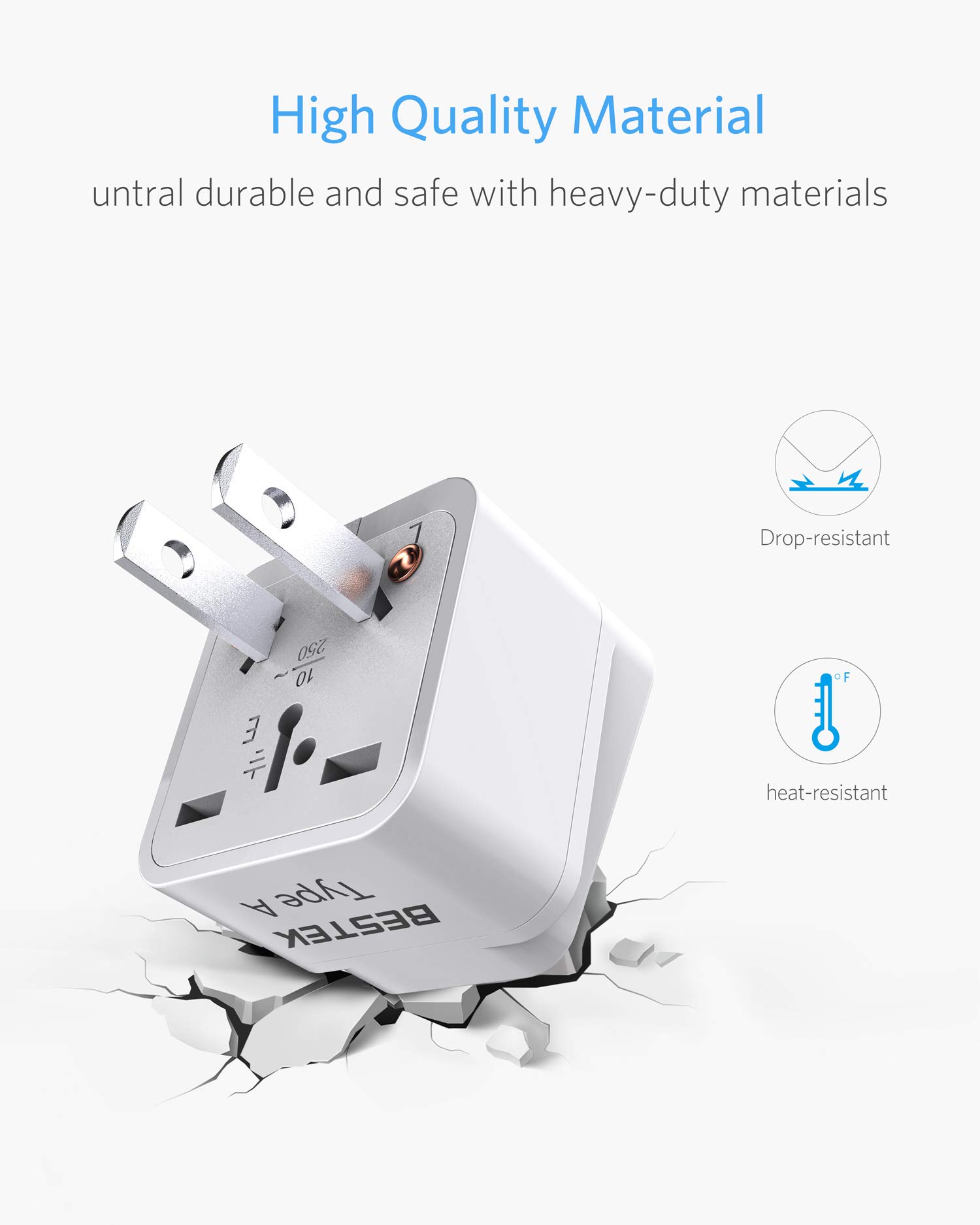 Amazon.com: BESTEK Japan Travel Plug Adapter, Grounded Universal